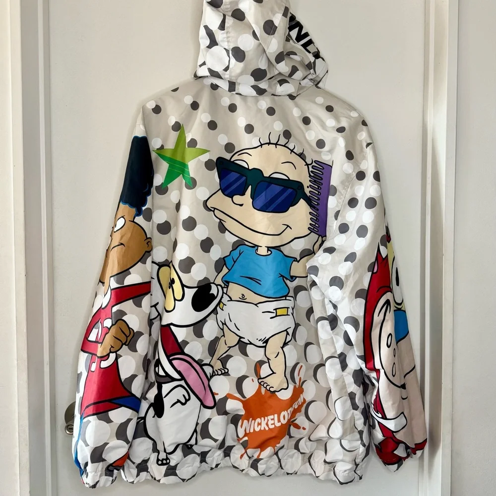 Nickelodeon Members Only X Rugrats Hey Arnold Windbreaker Jacket X Large Stempy - Picture 12 of 12